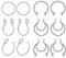 Funseedrr 9stk Fake Nasenpiercing Nasenring Set C Form Edelstahl Kein Piercing Septum Nase Ring
