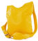 modamoda de T221 Damen Leder Umhängetasche Schultertasche Medium handmade in Italy, Farbe:Maisgelb
