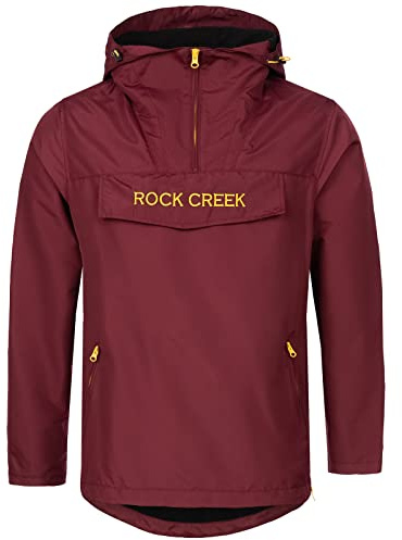 Rock Creek Übergangsjacke Herren Windbreaker H-295 | Leichte Outdoor-Bekleidung für Männer, praktische Wanderjacke für Alltag, Reisen, Freizeit und wechselhaftes Wetter
