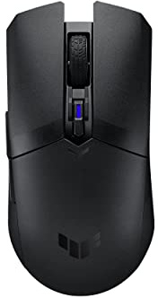 ASUS TUF M4 Gaming Mouse Wireless Gaming | Doppia modalità wireless - Bluetooth/RF 2.4 GHz, sensore ottico 12K DPI, 6 pulsanti programmabili