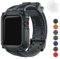 Fullmosa Cinturino TPU con Custodia per Apple Watch Cinturino 44mm 45mm, Sport Silicone Cinturini per Apple Watch, Cinturini di Ricambio Compatibile con iWatch Serie SE 9 8 7 6 5 4, Grigio