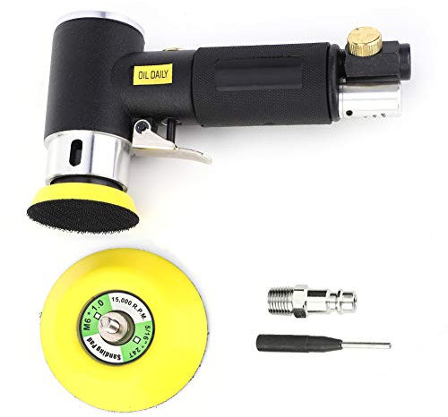 Luftschwingschleifer, pneumatischer Luftwinkelschleifer 3in 2in Schleifen Polieren Schwingschleifer 15000rpm Geeignet zum Polieren von Holz, Metall, Wand, Fiberglas