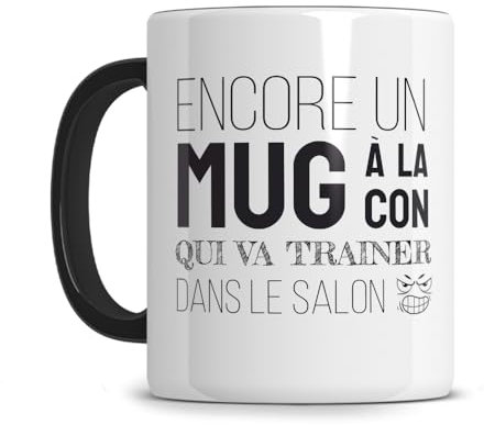 L'épicerie Chérie LES MÉCHANTS MUGS Cadeau humoristique, Cadeau Ami Collègue Femme Homme Anniversaire Noël, Mug original et insolite avec Message Humoristique(Coffee Time)