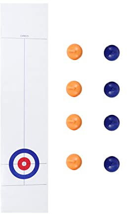 ibasenice Eisstockschießen Lustiges Indoor-Spiel Tischspiel Curling-Spielzeug Tabletop-Curling-Spiel Curling-Spiel Zu Hause Desktop-Spielzeug Eislöffel Weiß Drinnen Brettspiel Vlies Kind
