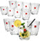 MamboCat 12er Set Diamond Trinkglas 390 ml I Ø 9,2 cm I Double Old Fashioned Glas I Transparent I Cocktail-Glas, Gin, Whisky-Tumbler I Bodeneis I Kristall-Gläserset I Spirituosen, Drinks I stapelbar
