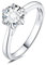 JewelryPalace 7.5mm 1.5ct Rund Moissanite Solitär Promise Ring Damen, Braut Schmuck Set, Verlobungsring Damenring Ringe Silber 925 mit Stein Frauen, Simulierte Diamant Jubiläum Eheringe Silberringe 57