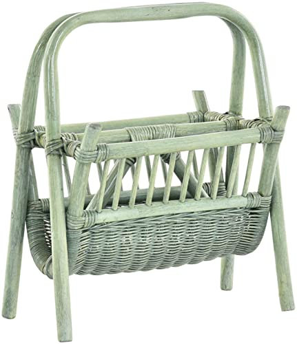 Krines Home Porte-revues en rotin (type 1 vert)