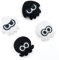 WISHAVEN Joycon Lot de 4 capuchons de pouce compatibles avec Splatoon Nintendo Switch, coque de joystick en silicone souple pour manette Nintendo Switch/OLED/Lite, calamar et pieuvre (noir et blanc)