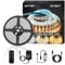 BUNACET LED Strip Streifen 8M 24V Dimmbar Warmweiß 3000K-6500K Kaltweiß, LED Leiste Band Stripes Lichtband Weiß 960 LEDs mit RF Fernbedienung Netzteil für Küche, Kabinett, Schränke, Innen