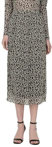 JDY Damen 7/8 Plissee Rock Mesh Midi Faltenrock Wadenlang mit Stretch Bund & Unterrock JDYELSA