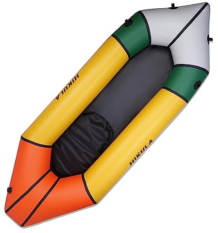 HIKULA PackRaft Umweltfreundliches, aufblasbares Reise-Kajak mit weichem Sitz, leichte Packrafts für Wildwasser-Rafting, Litewater Schlauchboot