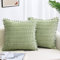 ZWJD 2er Set Kissenbezug 40x40 Kordsamt Sofakissen Weiche Kissenhülle Boho Kissenbezüge Dekokissen Moderne Kissen Deko für Couch Schlafzimmer Zuhause Auto Dekor Zierkissenbezüge Grün