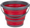 Dirt Devil Faltbarer Eimer - 10 Liter - 32 x 25.5/5.5 cm - Platzsparend - Ideal für Reinigung und Camping - Rot