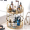 Lighterday Make Up Organizer 360° Drehbar Schminktisch Organizer Kosmetik Organizer für Kosmetik Skincare Parfüm,Makeup Organizers für Schminktisch Badezimmer Schlafzimmer (2 Lagen Gold)