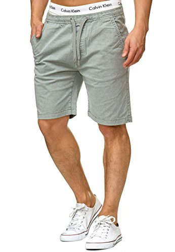 Indicode Herren Kelowna Chino Shorts mit 4 Taschen aus 98% Baumwolle | Bermuda Sommershorts für Männer Abyss XL