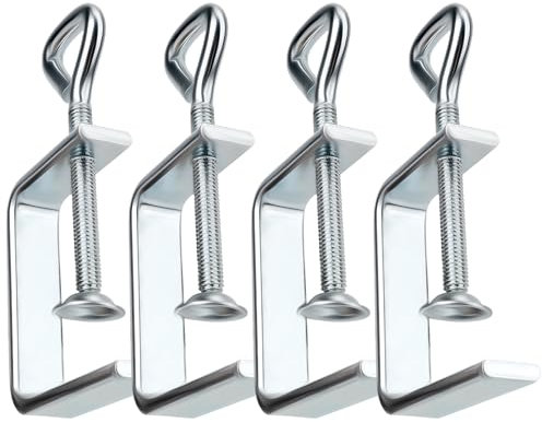 4 Pezzi Morsetto a C, CAUTIOUS Morsetto a C in Acciaio Inox Morsetti da Falegname Vite a Morsetto Morsetto da Tavolo Morsetti di Fissaggio, Per Lavorazione Legno, Fai da Te, Saldatura, Mobili