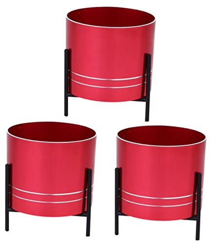 GANAZONO 3St Blumentopf Desktop-Dekor Sukkulentenständer aus Metall Triangle zimmerpflanzen Ornament Behälter für Sukkulenten saftiger Pflanzentopf Zylinder