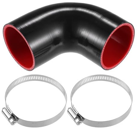 QUARKZMAN Tuyau En Silicone Coudé À 90° Avec Collier De Serrage - Diamètre Intérieur De 70Mm (2.76 Pouces)