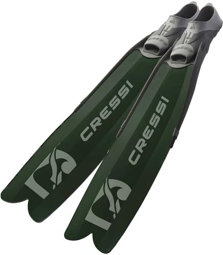 CRESSI Gara Modular Boost Fins Green - Lange Flossen Ideal für fortgeschrittene Apnoe und Speerfischen, Grün/Schwarz, 38/39, Unisex Erwachsene