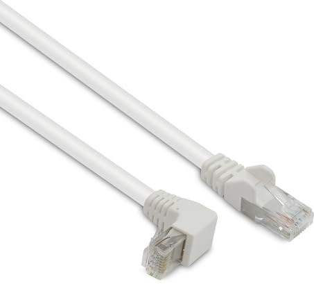 Metronic, Cable Ethernet RJ45 UTP acodado 90° Categoría 5e, 1Gb/s, Conectores Dorados, Ideal para Ordenadores, Smart TV, Consolas de Juegos (1,5 m)