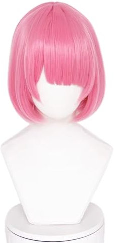 Anime Cosplay Wig Ram Pink Halloween Costume Cosplay Wig,For Christmas Carnival Party(Size:A)