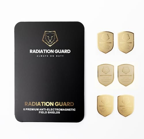 RADIATION GUARD Phone Protection Sticker,Works for Cell & Smart Phones, Laptops, Tablets,TV, Monitors - Suitable for All Devices,Golden -6 Pcs