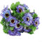 EXTRWORY Schöner dekorativer Blumenstrauß, Schneeflocke, Sonne, Chrysantheme, künstliche Blume (blau)