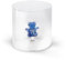 WD Lifestyle - Becher aus Borosilikatglas 250 ml mit Motiv aus farbigem Glas innen (blauer Bär)
