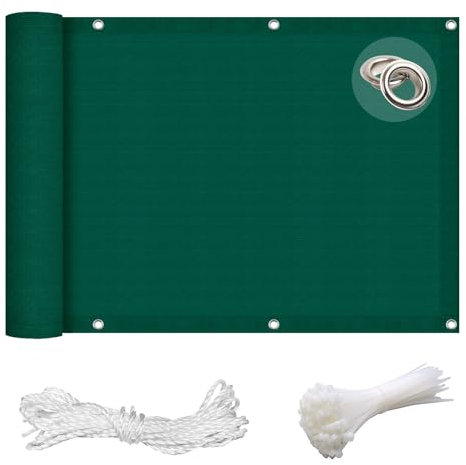 Brise Vue, Brise-Vue pour Clôture 50 x 850 cm Protéger Les Écran D'Intimité, Écran Occultant Opaque, Brise Vue Jardin 220G/㎡,Protection Uv,Protection de La Vie Privée pour Jardin, Balcon, Vert Foncé