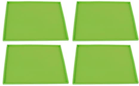 Lybunair 4PCS Silicone Dehydrator Mats for Drying Fruits Meats Vegetables, and Reusable Nonstick Silicone Trays for Oven (Green)