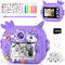 SIUHEN Cámara Instantánea para Niños + 5 Rollos de Papel Térmico Instanea Maquina Fotografia Niña Impresora Impresion Digital Instant Camera Juguetes 3-12 Años Regalo Juegos Impresión