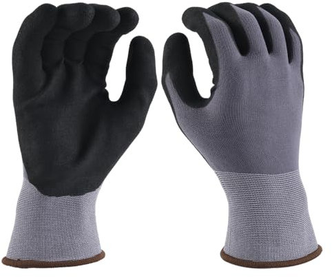 Louis Donné 6 Pairs Cut Resistant Work Gloves PR3326 for Extreme Protection, Level 5 Cut Gloves with Reinforced Thumb, Touch-screen, Non Slip, Breathable, Durable (Gray, XL)