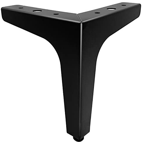 JinPhon 8 Pièces 15cm Pieds de Meubles Noir, Pied Table Basse, Pieds Canapé, Rehausseur Pied de Table Permettent de Se Lever ou Remplacer des Tables de Chevet, Canapé, Meubles TV, Fauteuil