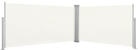 Haus und Garten, Rasen und Garten, Outdoor-Wohnen, Regenschirme und Sonnenschirme, einziehbare Seitenmarkise, 160 x 600 cm, cremefarben