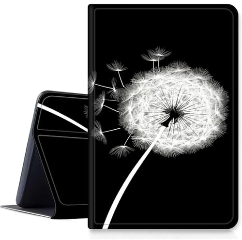 DIGTIALL L Case for Amazon Kindle Fire HD 8 Tablet (8th/7th/6th Generation – 2018, 2017 and 2016 Release), PU Leather, Smart Protective Cover with Auto Sleep/Wake Function, Dandelion