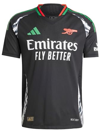 adidas Mens Arsenal Away Authentic Shirt 2024 2025 Adults Black M
