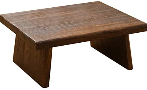 Niedriger Holztisch für Kinderstudium und Esszimmer, helles Paulownia-Holz, 80 x 39 x 26 cm