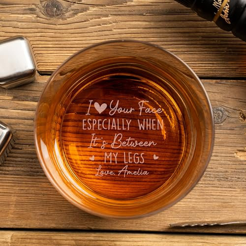 KEMEILA Verres à whisky personnalisés, verres à whisky gravés pour hommes, verres à whisky gravés pour mari, cadeau de Noël, d'anniversaire et de Saint-Valentin pour petit ami