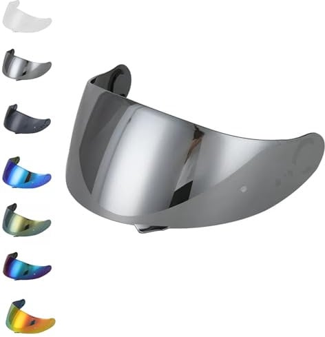 EvoParts CNS 1 Visor Compatible with Shoei GT Air 1 Gt Air 2 Neotec 1 (Not Neotec 2 and 3 and Gt Air 3) (Silver)