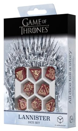 Q-Workshop Game of Thrones. Lannister Dice Set.