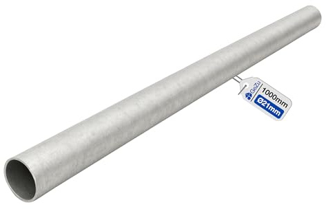 GeZu Impex Steel Tube Ø 27 mm x 1000 mm Hot Dip Galvanised Steel Pipe for Tube Clamps Handrails Frames Furniture & Construction