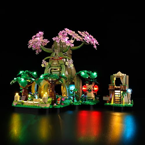 Kyglaring Lumière LED compatible avec l'arbre décoratif Lego 2 en 1 77092 - Accessoires d'éclairage LED pour le kit de modèle Lego 77092 (pas de modèle)