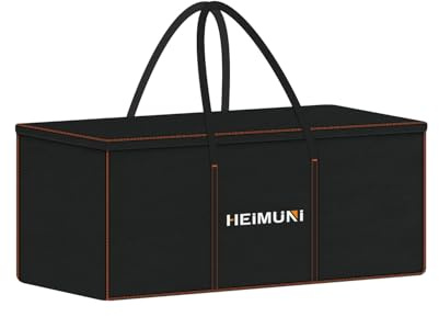 HEIMUNI Bolsa de Almacenamiento para Cojines Jardín con Asas | Grande Bolsa de Almacenamiento para Guardar Cojines Tela Oxford 420D Caja para Guardar Arbol de Navidad 100x33x55cm