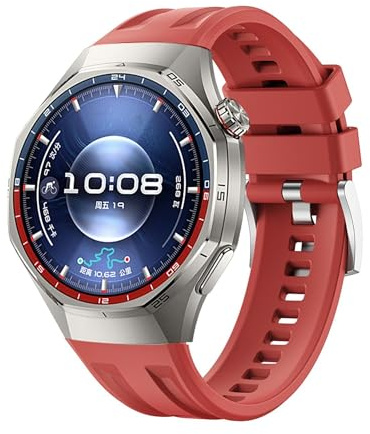 Wigento Silikon Armband für Huawei Watch GT 6 Pro, Schnellverschluss, verstellbar, weich und komfortabel, passgenaues Uhrenarmband (Blau)
