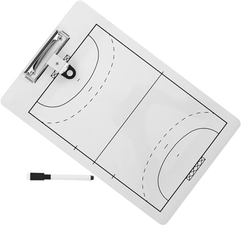 SOLUSTRE Volleyball Klemmbrett für Trainer aus Weißem PVC mit Hoher Haltbarkeit Doppelseitiges Whiteboard für Training und Spiele Vielseitig Einsetzbar bei Volleyball Matches