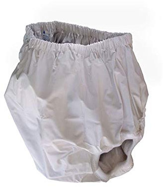 Wasserdichter slip aus pvc, Inkontinenzhilfe, Flexibel und waschbar, Wiederverwendbar, Geschlossenes modell, Weiß, Größe 6 (60-75 cm taillenumfang), Unisex, 100% wirksamkeit