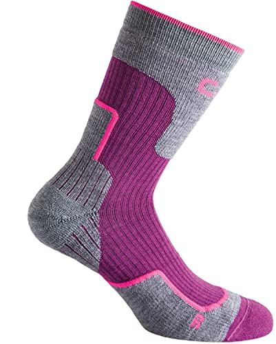 CMP - Mittelgroße Wandersocken aus Wolle für Kinder, Lila, 31/33