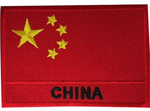 China Flag Patch Embroidered Iron Sew On Chinese Badge Cloth Embroidery Applique