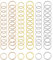 180 Stück Haarringe Zopf Ringe Haarspitzen Haarschleifen Clips, 3 Farben, 2 Größen