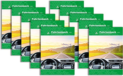 RNK - 3120 Fahrtenbuch PKW, steuerlicher Kilometernachweis, DIN A5, 32 Blatt (10, A5)